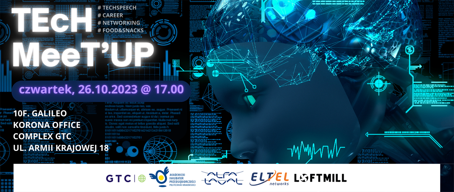 TECH MEET’UP ! – czwartek 26.10.23 o godz 17:00